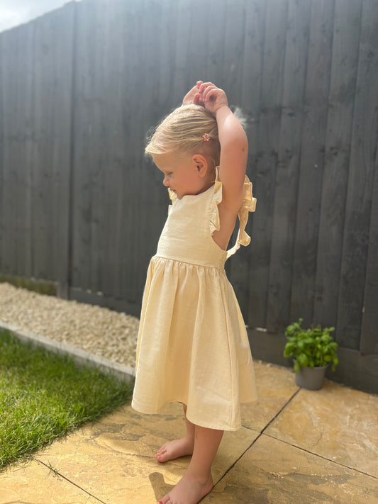Buttermilk Linen Dress