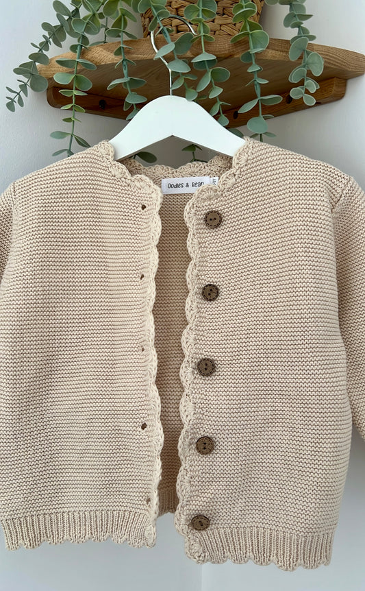 Cream Button-down Cardigan