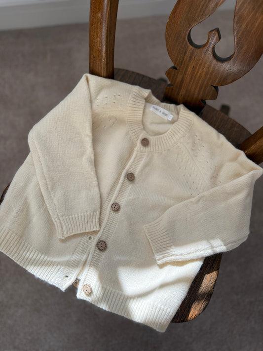 Warm Knit Cardi - Cream