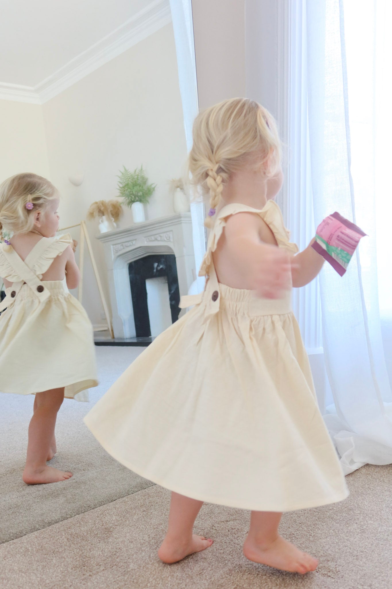 Buttermilk Linen Dress