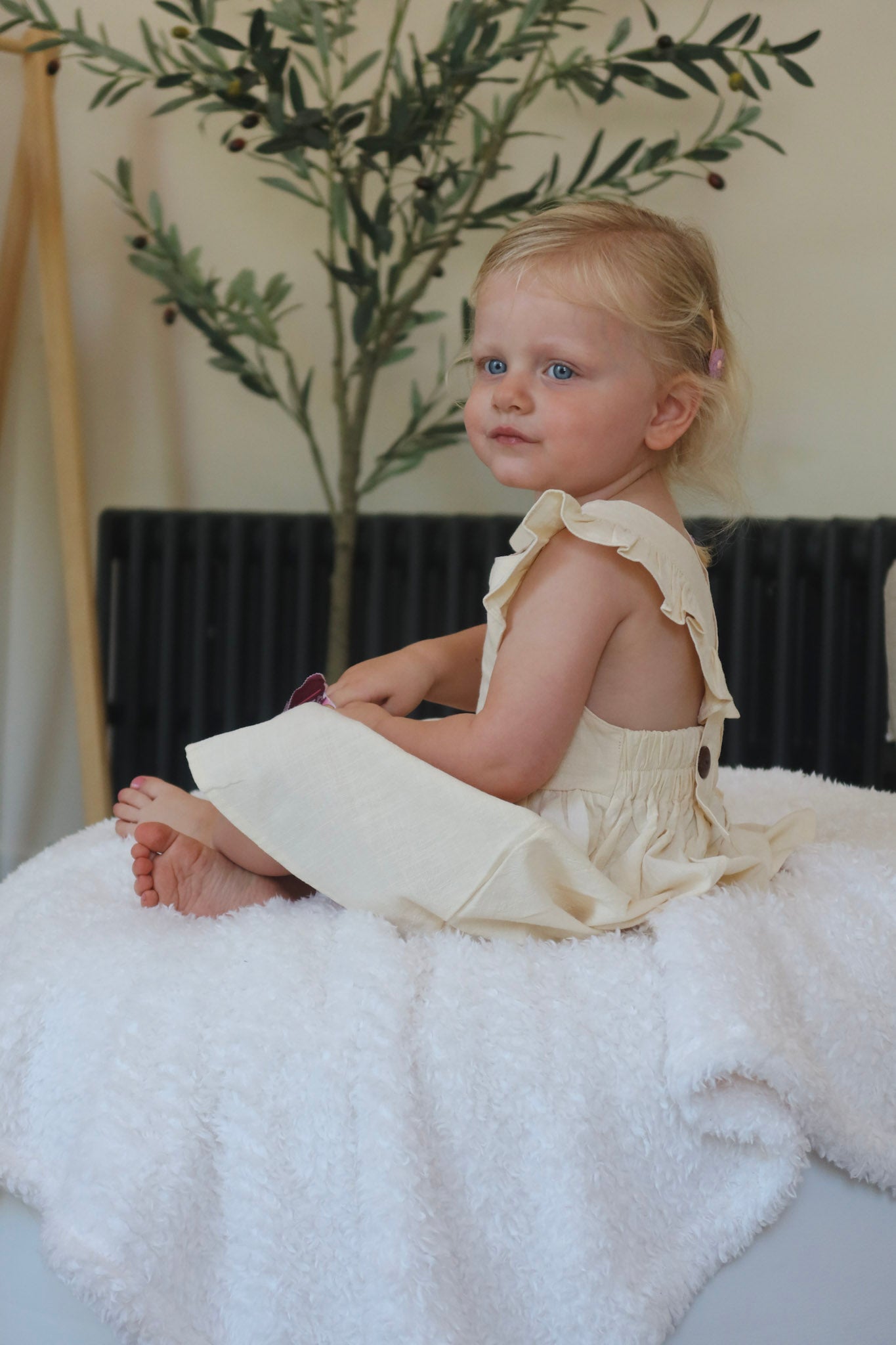 Buttermilk Linen Dress