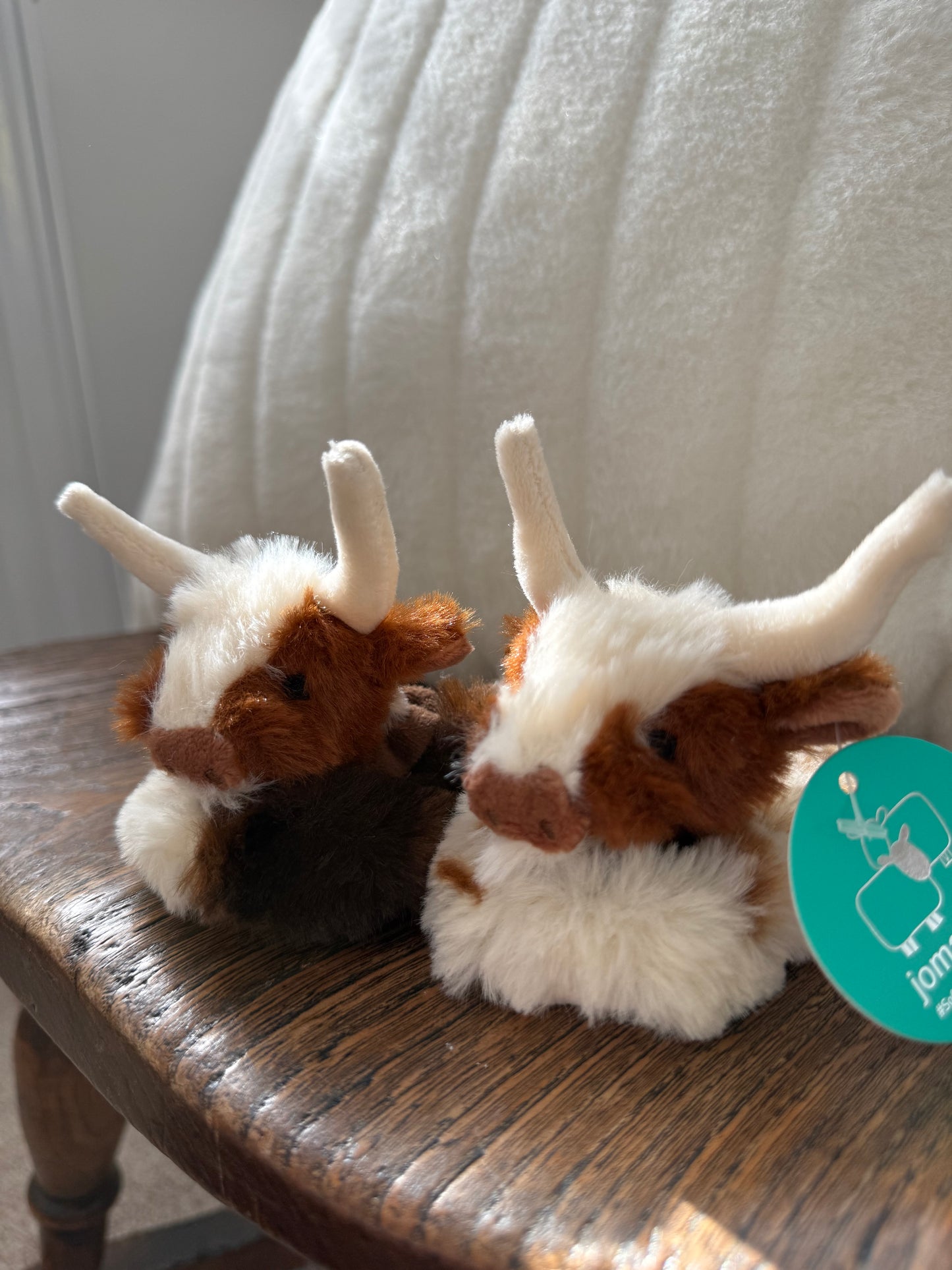 Texas Longhorn Highland Cow Plush Baby Slippers House Shoes